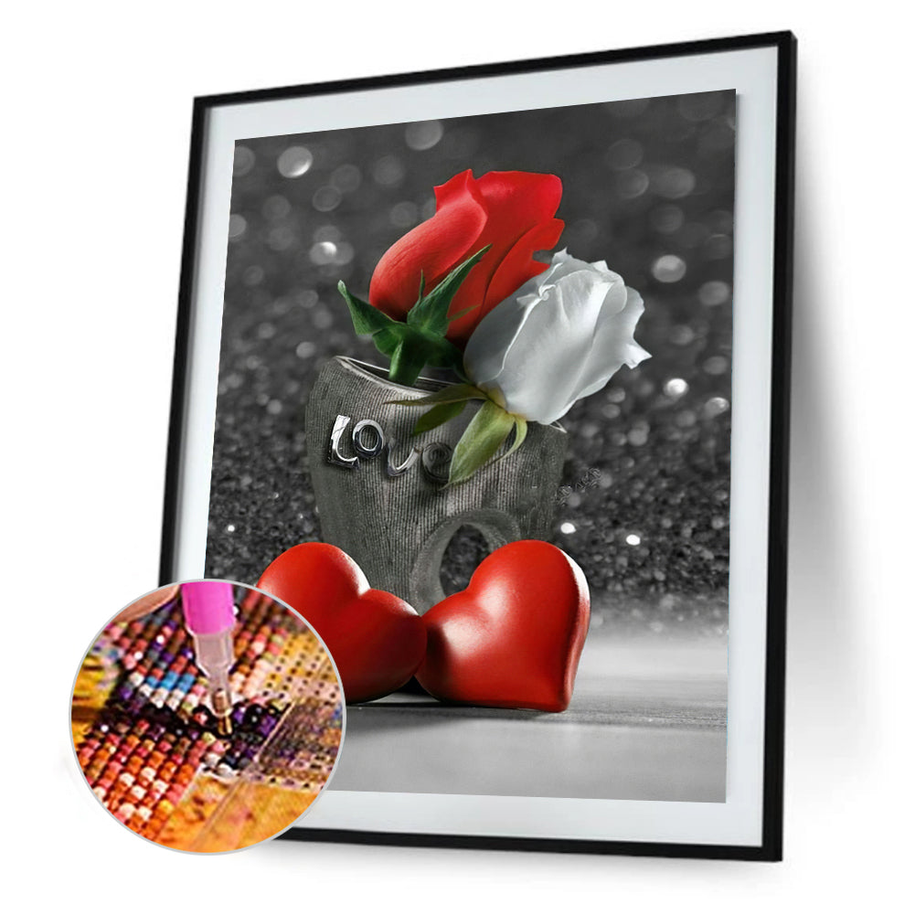 Love Rose - Full Round Drill Diamond Painting 30*40CM