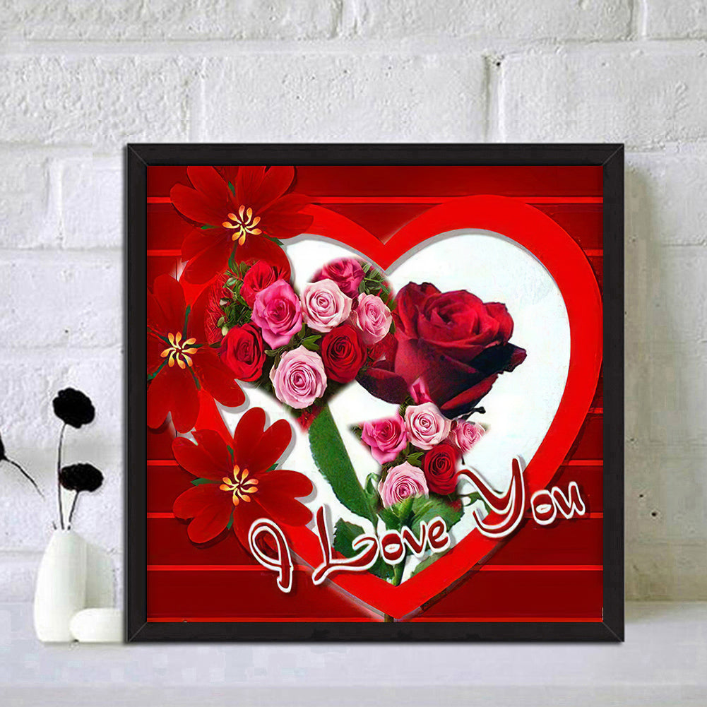 Love Rose - Full Round Drill Diamond Painting 30*30CM