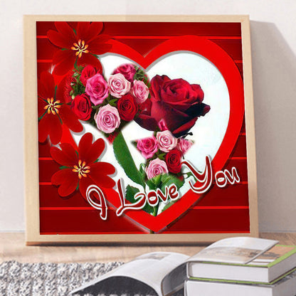 Love Rose - Full Round Drill Diamond Painting 30*30CM