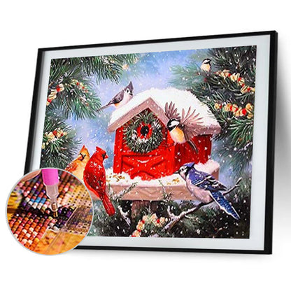 Birds House - Full Round Drill Diamond Painting 40*30CM