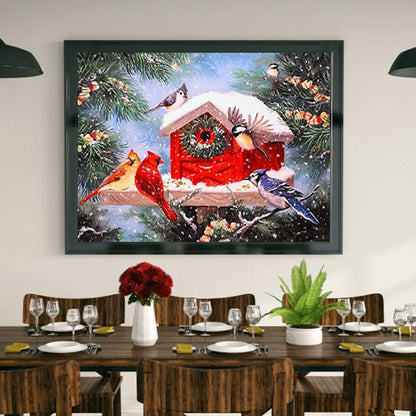 Birds House - Full Round Drill Diamond Painting 40*30CM