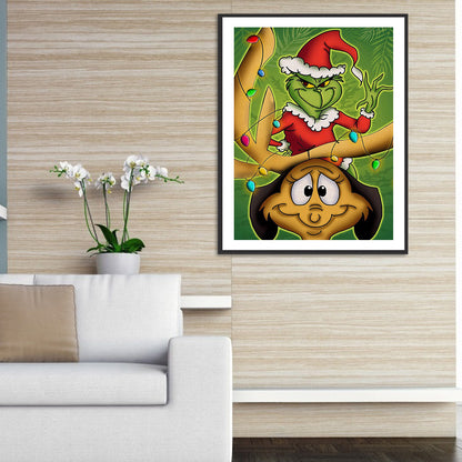 Grinch Monster - Full Round Drill Diamond Painting 30*40CM