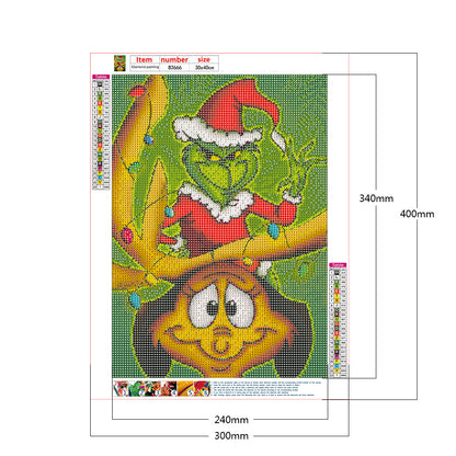 Grinch Monster - Full Round Drill Diamond Painting 30*40CM