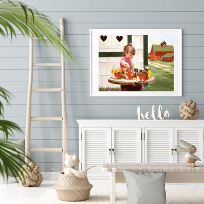 Kids Playing - Full Round Drill Diamond Painting 40*30CM