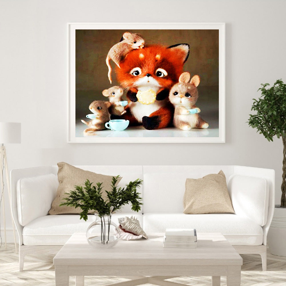Cute Animal - Full Round Drill Diamond Painting 40*30CM