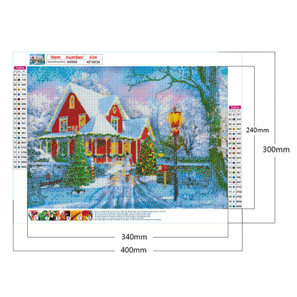 Christmas House - Full Round Drill Diamond Painting 40*30CM