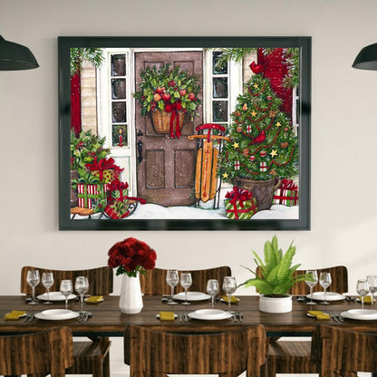 Christmas House - Full Round Drill Diamond Painting 40*30CM