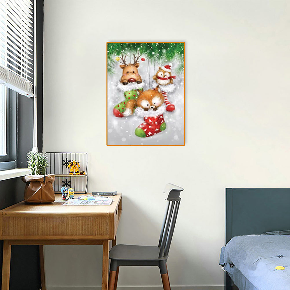 Christmas Sock - Full Round Drill Diamond Painting 30*40CM