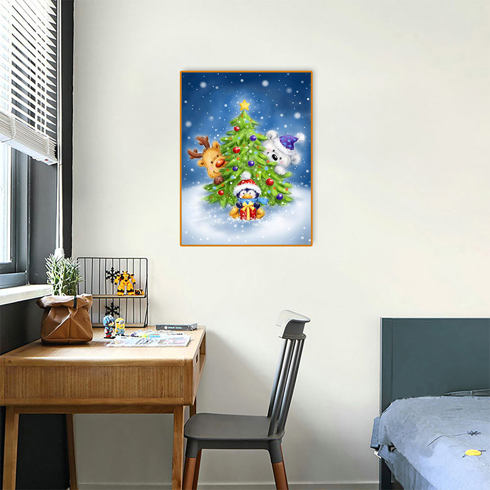 Christmas Tree - Full Round Drill Diamond Painting 30*40CM