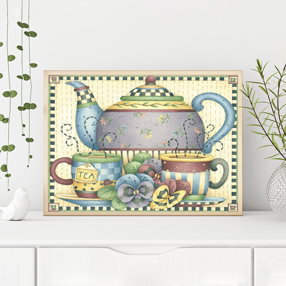 Teapot - Full Round Drill Diamond Painting 40*30CM
