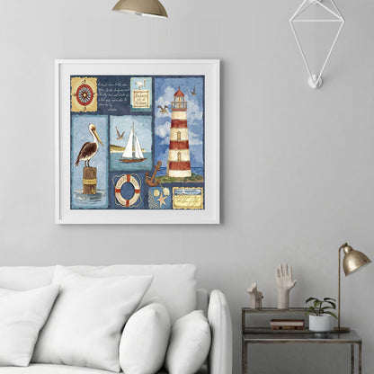 Sea Collage - Full Round Drill Diamond Painting 30*30CM