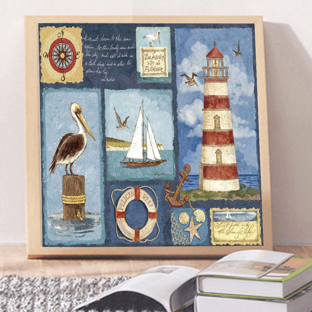 Sea Collage - Full Round Drill Diamond Painting 30*30CM