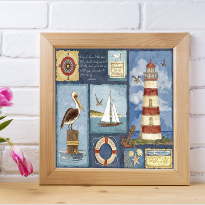 Sea Collage - Full Round Drill Diamond Painting 30*30CM