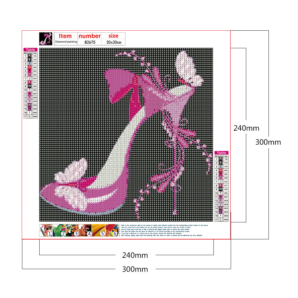 High Heels - Full Round Drill Diamond Painting 30*30CM