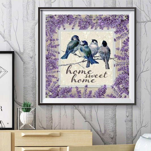Lavender Bird - Full Round Drill Diamond Painting 30*30CM