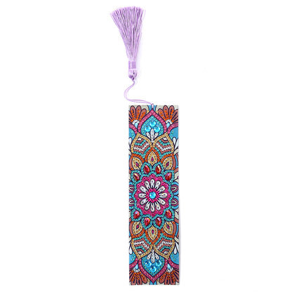 DIY Retro Mandala Diamond Painting Bookmark Special Shaped Tassel Crafts