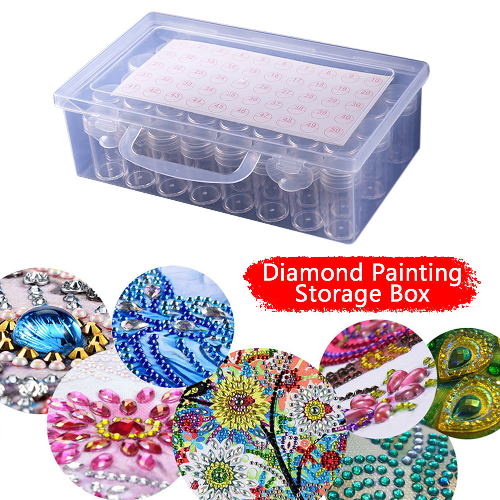 Diamond Painting Box Multi Grid Transparent Plastic Rhinestone Storage Case