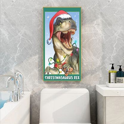 Christmas Dinosaur - Full Round Drill Diamond Painting 30*60CM