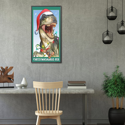 Christmas Dinosaur - Full Round Drill Diamond Painting 30*60CM