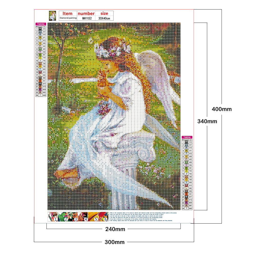 Girl Angel - Full Round Drill Diamond Painting 30*40CM