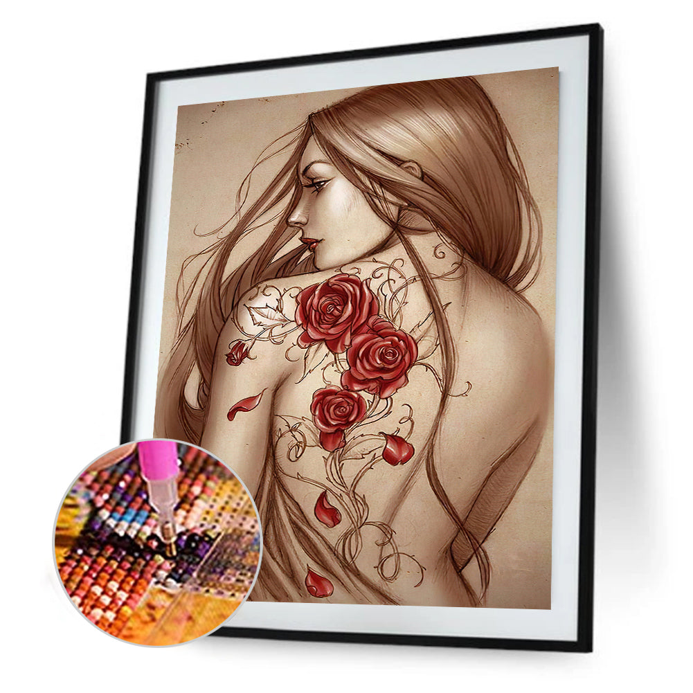 Geisha Beauty - Full Round Drill Diamond Painting 30*40CM