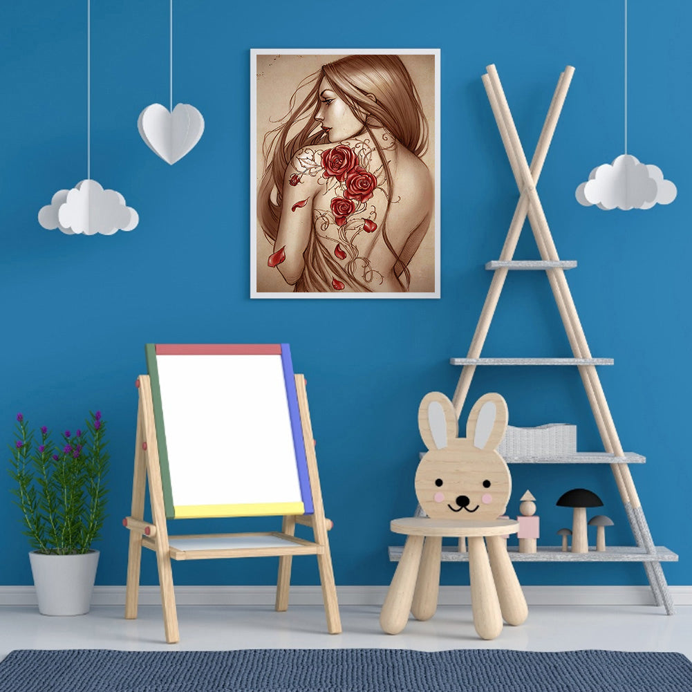 Geisha Beauty - Full Round Drill Diamond Painting 30*40CM