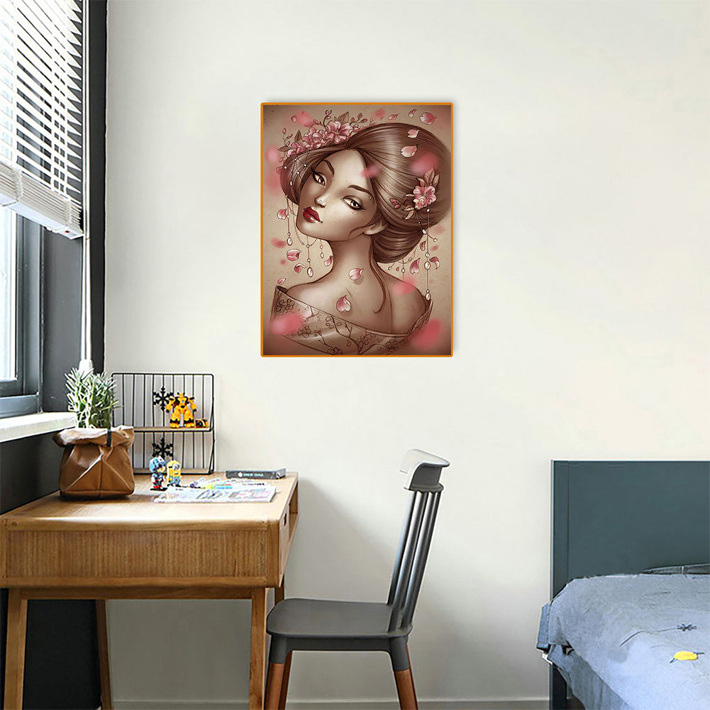 Geisha Beauty - Full Round Drill Diamond Painting 30*40CM