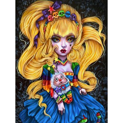 Cartoon Girl - Full Round Drill Diamond Painting 30*40CM