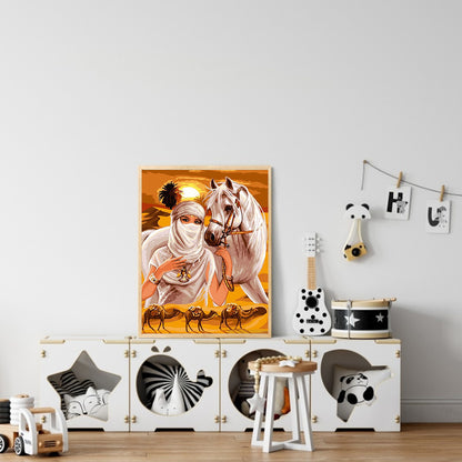 Lady Horse - Full Round Drill Diamond Painting 30*40CM