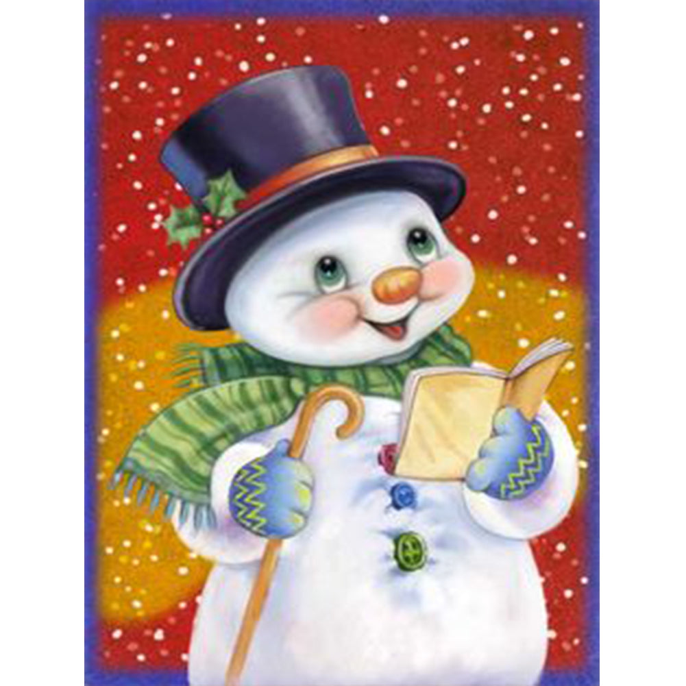 Cute Snowman - Full Round Drill Diamond Painting 30*40CM