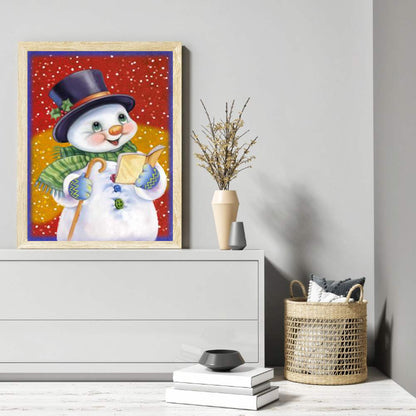 Cute Snowman - Full Round Drill Diamond Painting 30*40CM