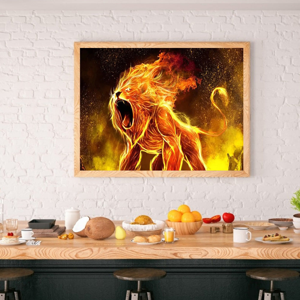 Lion - Full Square Drill Diamond Painting 40*30CM