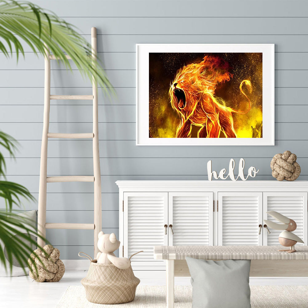 Lion - Full Square Drill Diamond Painting 40*30CM
