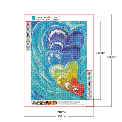 Love Heart - Full Round Drill Diamond Painting 30*40CM