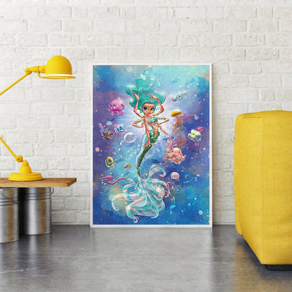 Cartoon Mermaid - Full Square Drill Diamond Painting 30*40CM