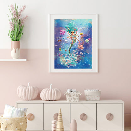 Cartoon Mermaid - Full Square Drill Diamond Painting 30*40CM