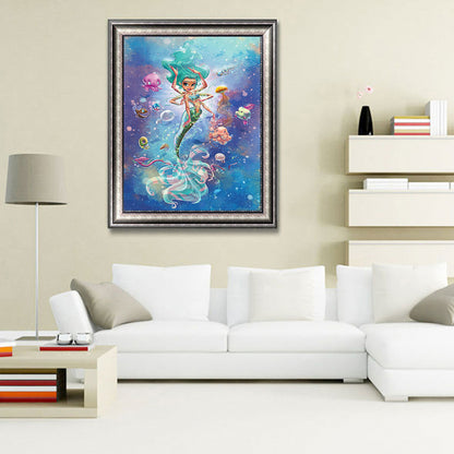 Cartoon Mermaid - Full Square Drill Diamond Painting 30*40CM