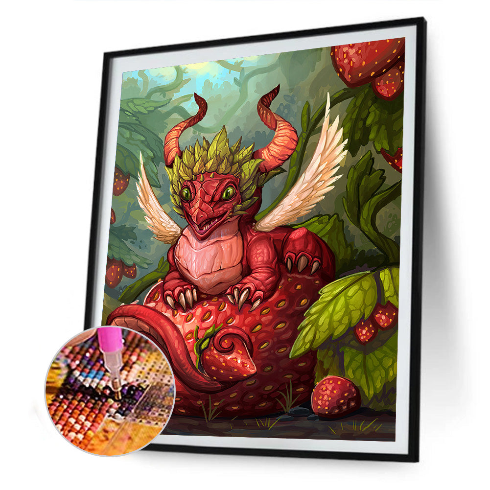 Fruit Dinosaur - Full Round Drill Diamond Painting 30*40CM