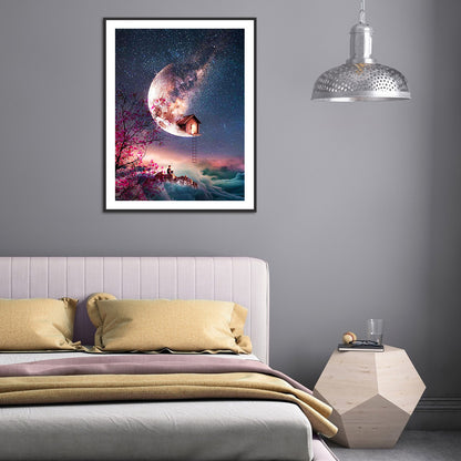 Starry Moon - Full Round Drill Diamond Painting 30*40CM