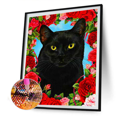 Rose Frame - Full Round Drill Diamond Painting 30*40CM