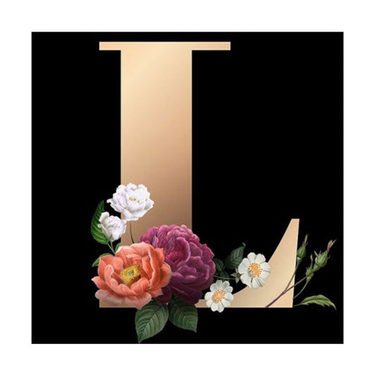 Letter L - Full Round Drill Diamond Painting 30*30CM