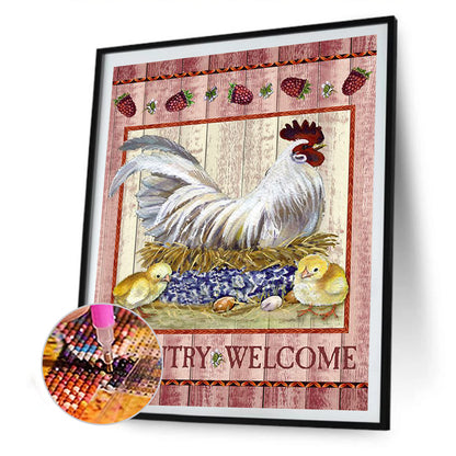 Rooster - Full Round Drill Diamond Painting 30*40CM