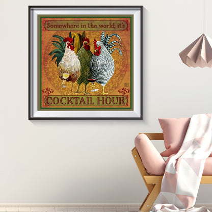 Rooster - Full Round Drill Diamond Painting 40*40CM