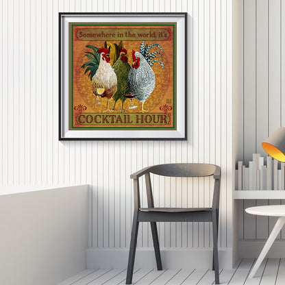 Rooster - Full Round Drill Diamond Painting 40*40CM