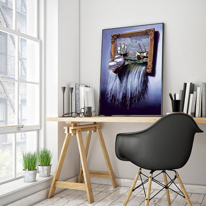 Sailing Waterfall - Full Round Drill Diamond Painting 30*40CM