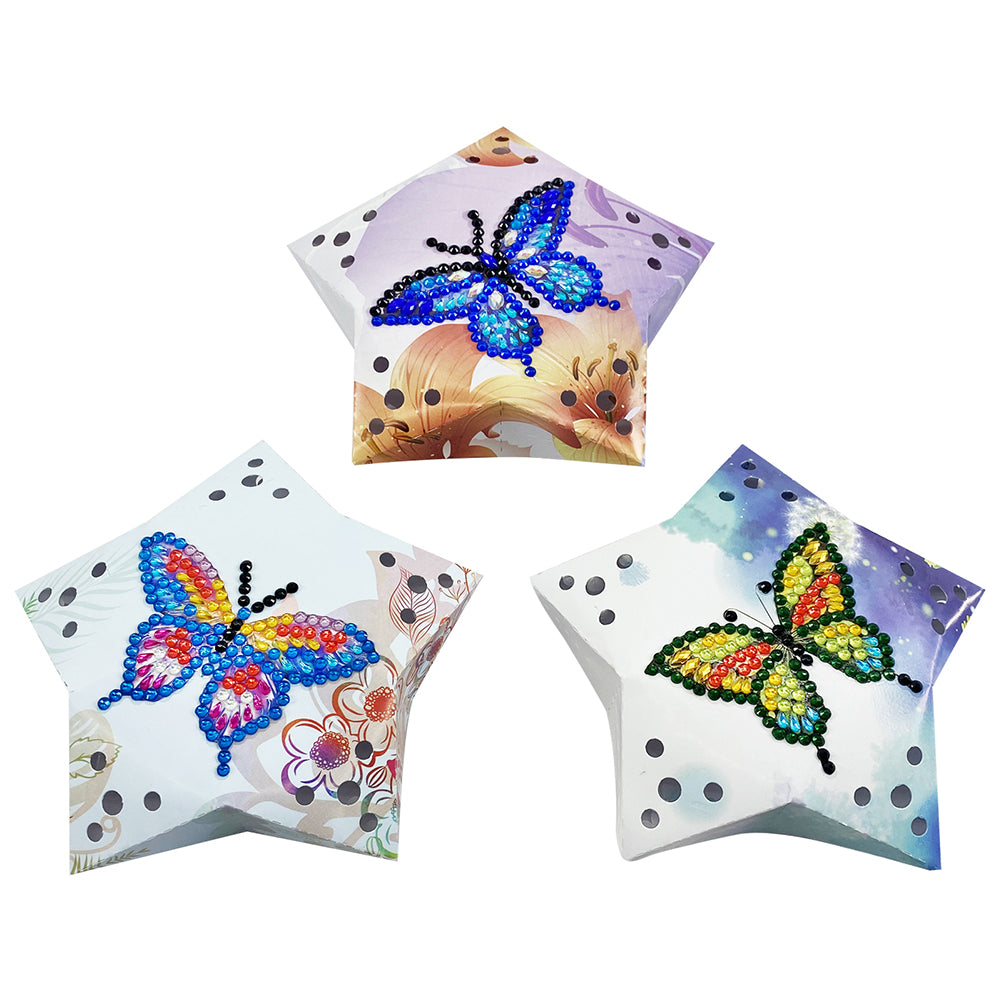 3x DIY Diamond Painting Star LED Hanging Fairy Lights Christmas Party Decor