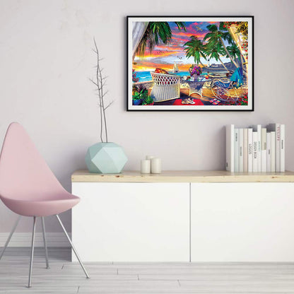 Seaside Scenery - Full Round Drill Diamond Painting 40*30CM