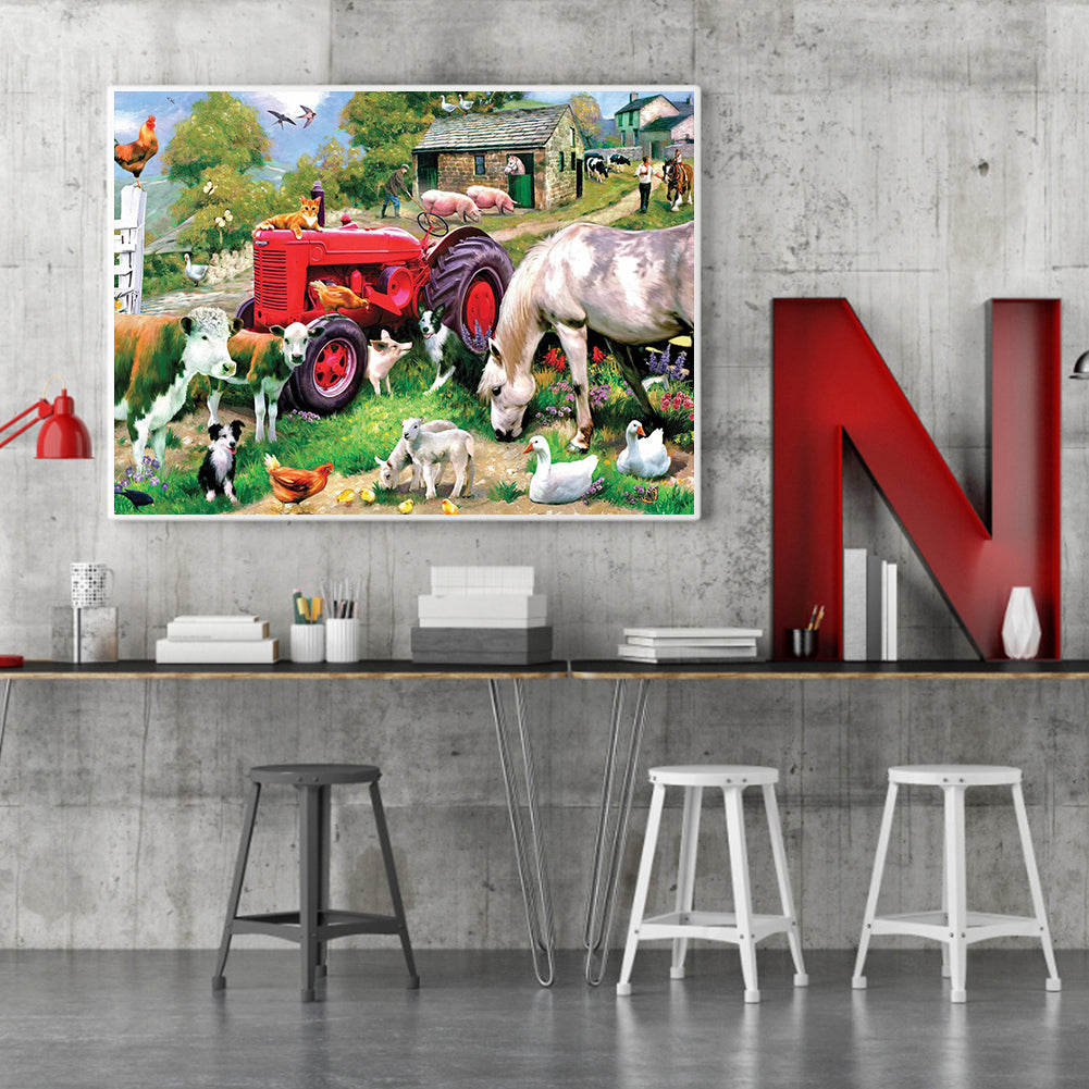 Farm - Full Round Drill Diamond Painting 55*40CM