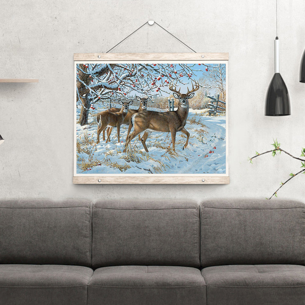Deer - Full Round Drill Diamond Painting 40*30CM