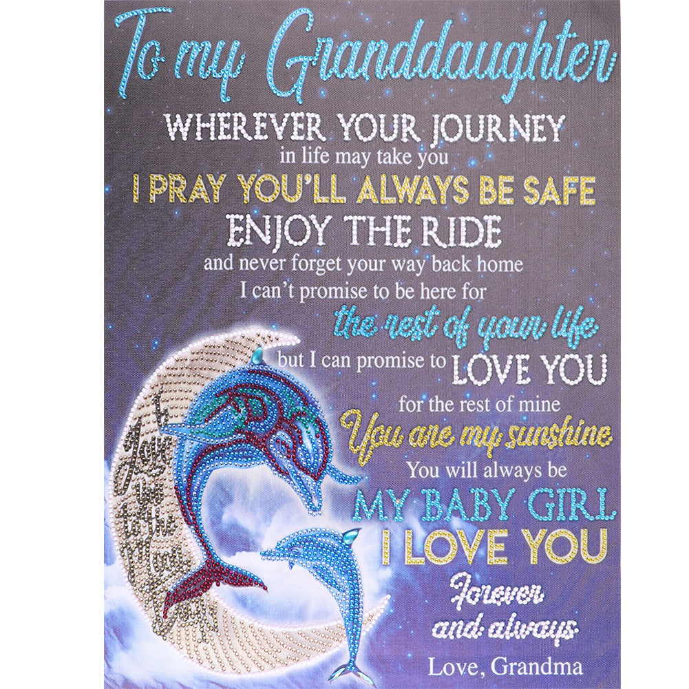 English Letter - Special Shaped Drill Diamond Painting 40*50CM